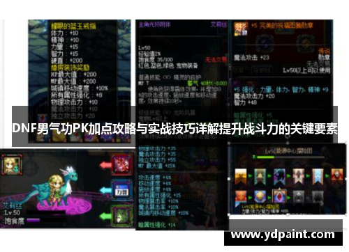 DNF男气功PK加点攻略与实战技巧详解提升战斗力的关键要素 DNF男气功PK加点攻略与实战技巧详解提升战斗力的关键要素